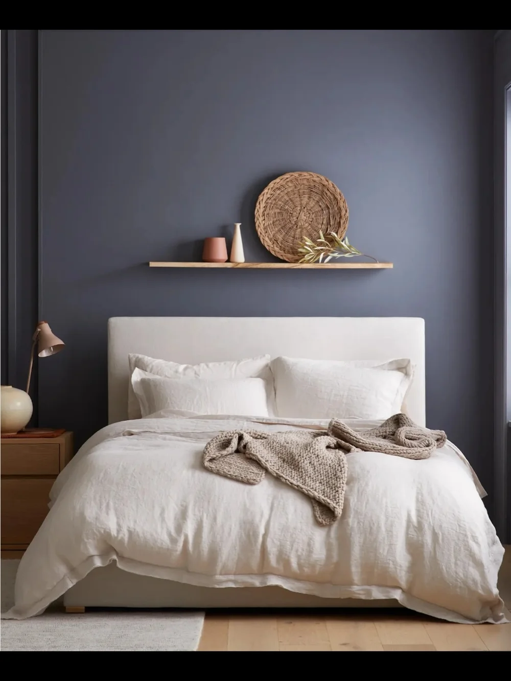 Quince European Linen Double Flange Duvet Set With Shams King Cal King Sand